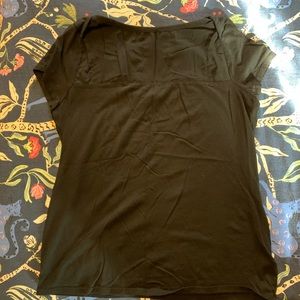 Black Zipper Back T-Shirt